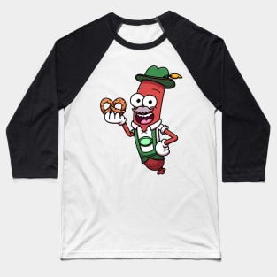 Oktoberfest Sausage With Pretzel Baseball T-Shirt